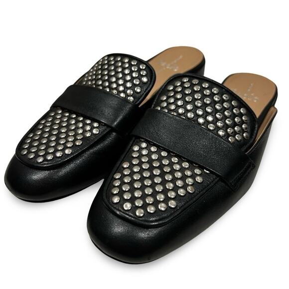 Paolo Shoes - Linea PAOLO Studded Annie Mules Size 5.5 Slides Flats Punk Edgy Grunge Indie